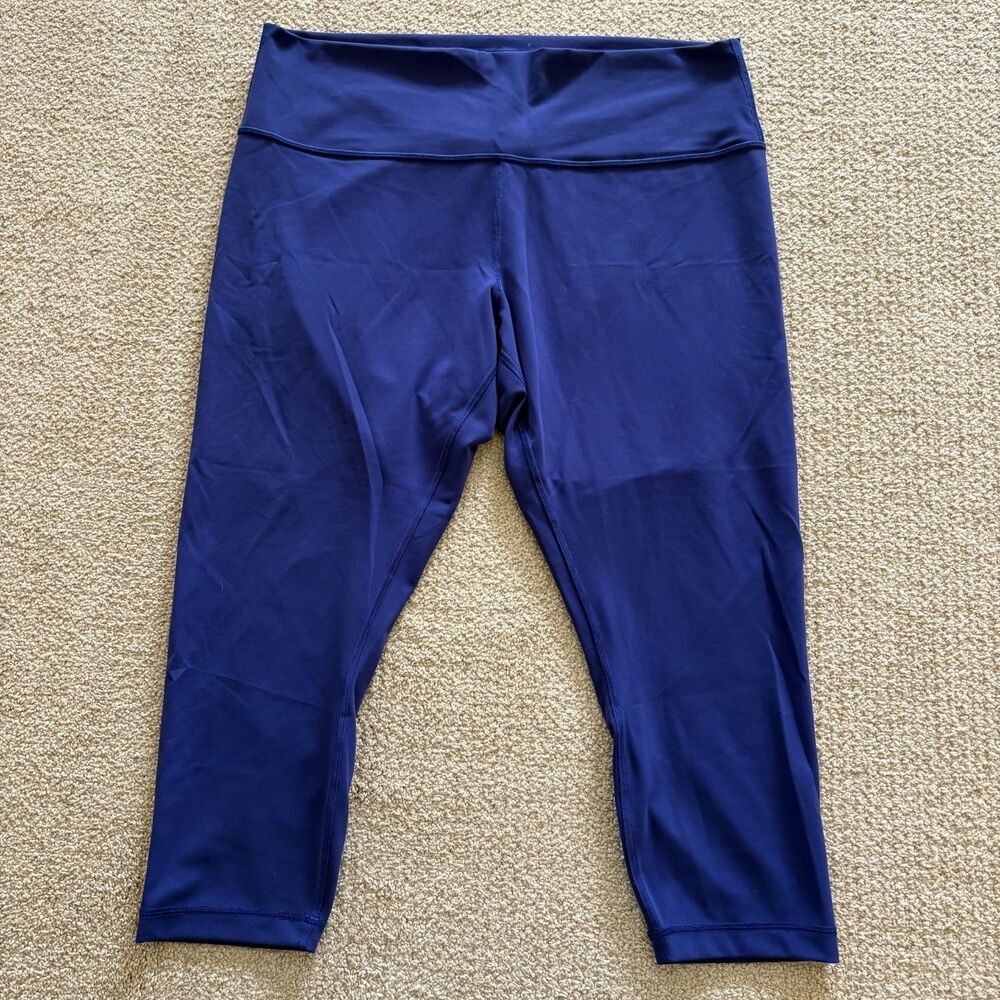 Lululemon Leggings Wunder Train High-Rise Womens Size 20 Blue Moisture Wicking